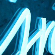 Griffins Grotto Blue Neon Sign