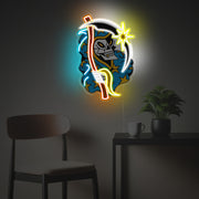 Grim Reaper With Blue Suit LED Neon Acrylic Artwork