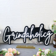 Grindaholicg White Neon Sign