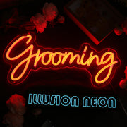 Grooming Orange Neon Sign