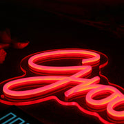 Grooming Orange Neon Sign