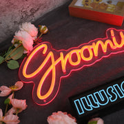 Grooming Orange Neon Sign