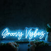 Groovy Vybes Blue Neon Sign