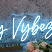 Groovy Vybes Blue Neon Sign