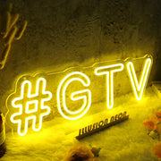 GTV Yellow Neon Sign