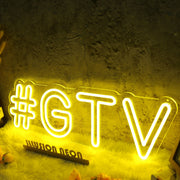 GTV Yellow Neon Sign