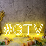 GTV Yellow Neon Sign