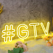 GTV Yellow Neon Sign