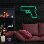 Gun Neon Sign