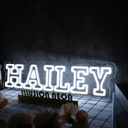 Hailey White Neon Sign