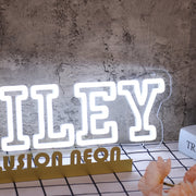 Hailey White Neon Sign