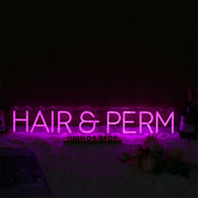 Hair And Perm Pink Neon Sign