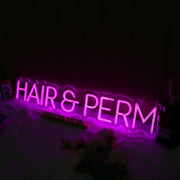 Hair And Perm Pink Neon Sign