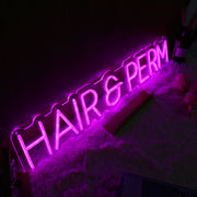 Hair And Perm Pink Neon Sign