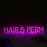 Hair And Perm Pink Neon Sign