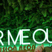 Hair Me Out Green Neon Sign