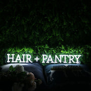 Hair Pantry White Custom Neon Sign