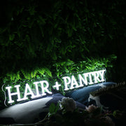 Hair Pantry White Custom Neon Sign