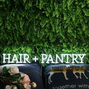 Hair Pantry White Custom Neon Sign