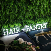 Hair Pantry White Custom Neon Sign