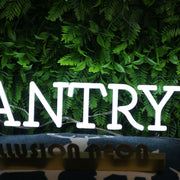 Hair Pantry White Custom Neon Sign