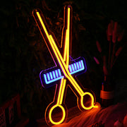 Hair Scissors Neon Sign