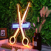 Hair Scissors Neon Sign