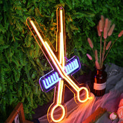 Hair Scissors Neon Sign