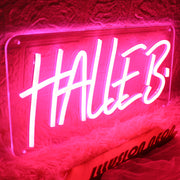 Halleb Red Neon Sign