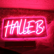 Halleb Red Neon Sign