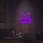 Hamburger For Restaurant LED Neon Sign