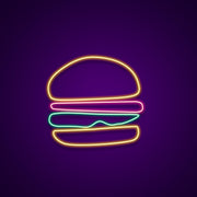 Hamburger Neon Sign