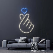 Hand Heart Korean Style Neon Sign