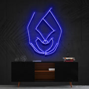 Hand Heart Neon Sign