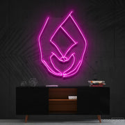 Hand Heart Neon Sign