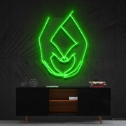 Hand Heart Neon Sign