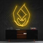 Hand Heart Neon Sign