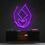 Hand Heart Neon Sign