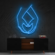 Hand Heart Neon Sign