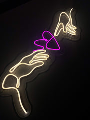 Hands Love Neon Sign