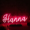 Hanna Red Neon Sign