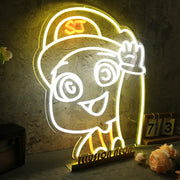 Happy Anime Boy Custom Neon Sign