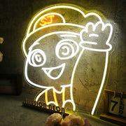 Happy Anime Boy Custom Neon Sign