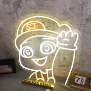 Happy Anime Boy Custom Neon Sign