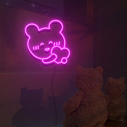 Happy Bear And Heart Neon Sign Lights Night Lamp Led Neon Sign Light For Home Party