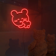 Happy Bear And Heart Neon Sign Lights Night Lamp Led Neon Sign Light For Home Party