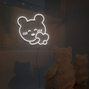 Happy Bear And Heart Neon Sign Lights Night Lamp Led Neon Sign Light For Home Party