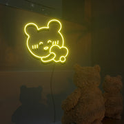 Happy Bear And Heart Neon Sign Lights Night Lamp Led Neon Sign Light For Home Party