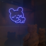 Happy Bear And Heart Neon Sign Lights Night Lamp Led Neon Sign Light For Home Party