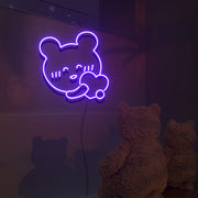 Happy Bear And Heart Neon Sign Lights Night Lamp Led Neon Sign Light For Home Party